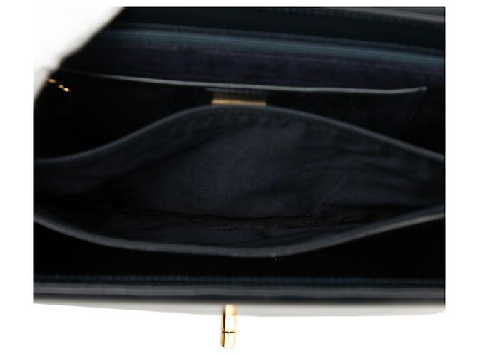 Bolsa Gucci em couro de bezerro azul com fecho Turnlock Sideline Azul marinho - vista 4