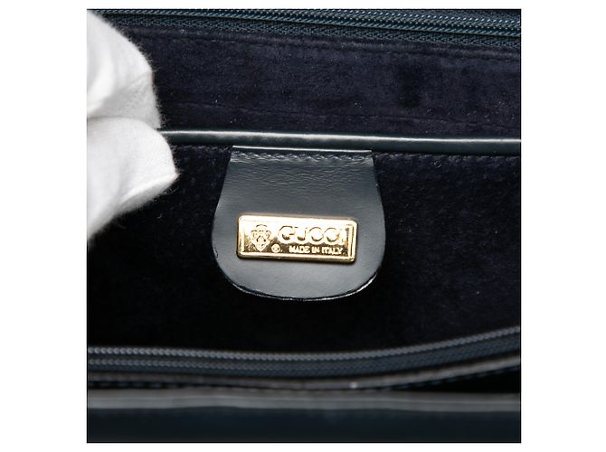 Bolsa Gucci em couro de bezerro azul com fecho Turnlock Sideline Azul marinho - vista 5