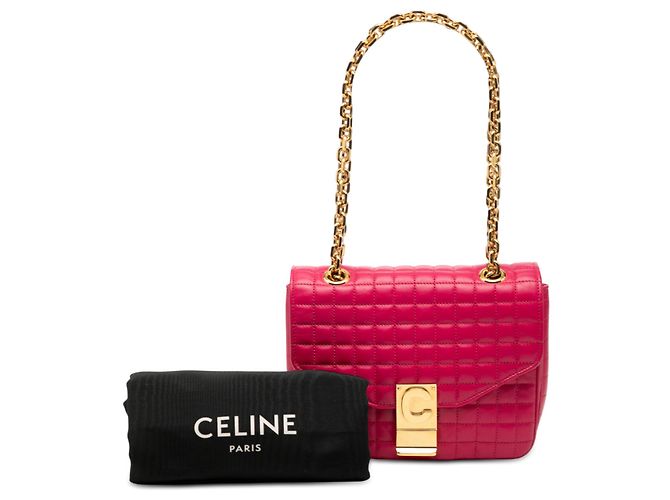 Céline Borsa C Piccola in Pelle di Vitello Trapuntata Rosa di Celine - vista 8