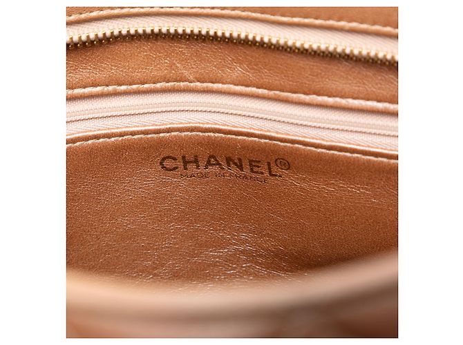 Bolso Medallion de piel de cordero marrón Chanel Castaño Beige - vista 6