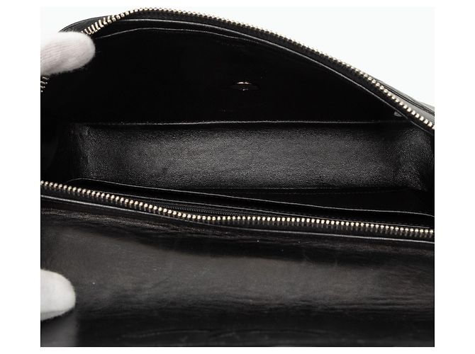 Schwarzer mittlerer Rucksack aus gestepptem Lammleder von Chanel - Ansicht 4