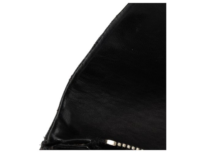 Schwarzer mittlerer Rucksack aus gestepptem Lammleder von Chanel - Ansicht 8