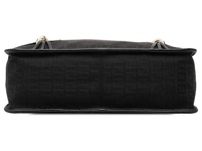 Fendi Marrón Zucchino Lona F Charm Bandolera Castaño Marrón oscuro - vista 3