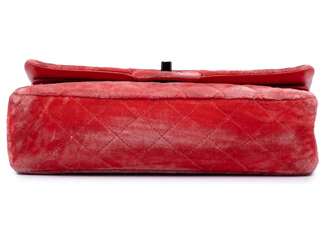 Chanel Rosso Medio Classico in Velluto Doppio - vista 3