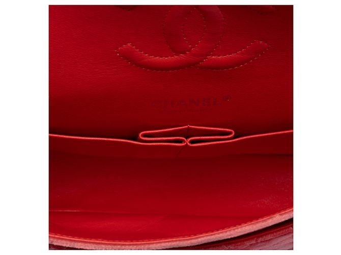 Chanel Rosso Medio Classico in Velluto Doppio - vista 4