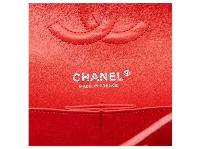 Chanel Rosso Medio Classico in Velluto Doppio - vista 5