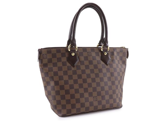 Louis Vuitton Borsa Saleya PM Damier Ebene Marrone - vista 2