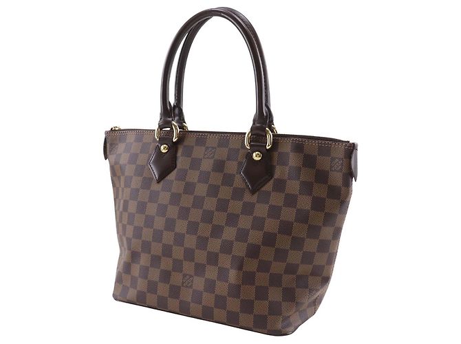 Louis Vuitton Borsa Saleya PM Damier Ebene Marrone - vista 3