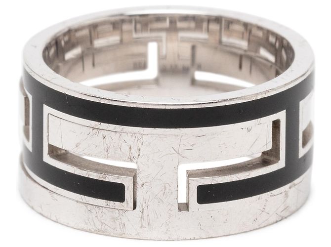 Ring Anello Move H in argento sterling e smalto Hermès - vista 2