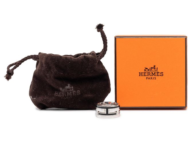 Ring Anello Move H in argento sterling e smalto Hermès - vista 5