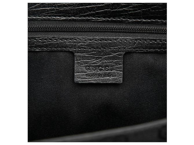 Bamboo Gucci Schwarze GG Canvas Bambus Tote - Ansicht 5