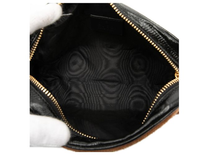 Gucci Mini Crossbody Ophidia in Camoscio Marrone - vista 4