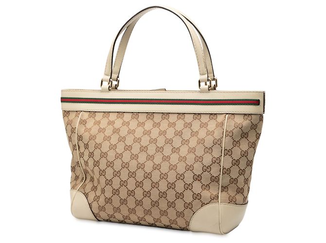 Gucci Mayfair Tote aus beigem GG Canvas - Ansicht 2