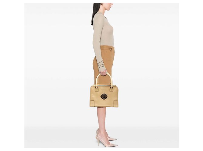 LOEWE Amazona 32 in pelle di capra dorata D'oro - vista 8