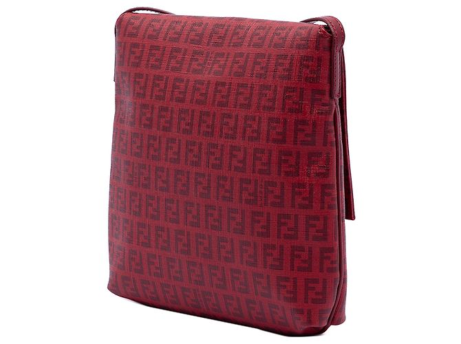 Borsa a tracolla Fendi Zucchino Spalmati rossa Rosso - vista 2