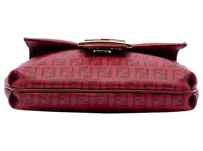 Borsa a tracolla Fendi Zucchino Spalmati rossa Rosso - vista 3