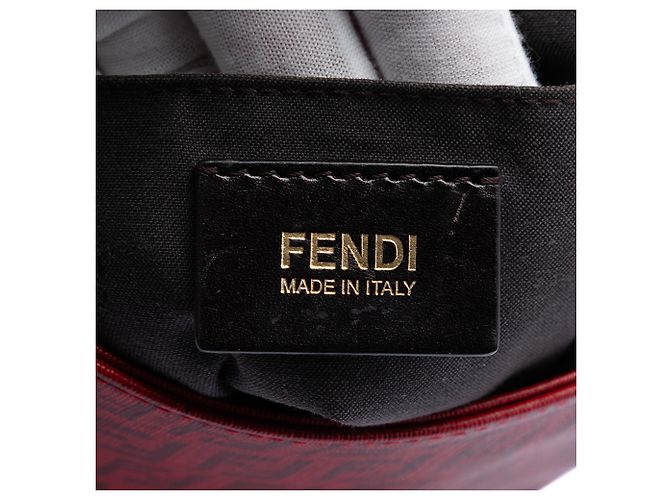 Borsa a tracolla Fendi Zucchino Spalmati rossa Rosso - vista 5