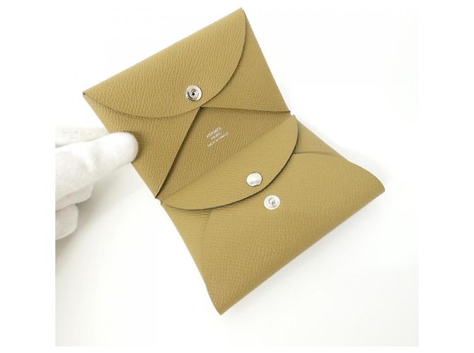 Estuche de Monedas Duo Calvi Hermès Beige - vista 2