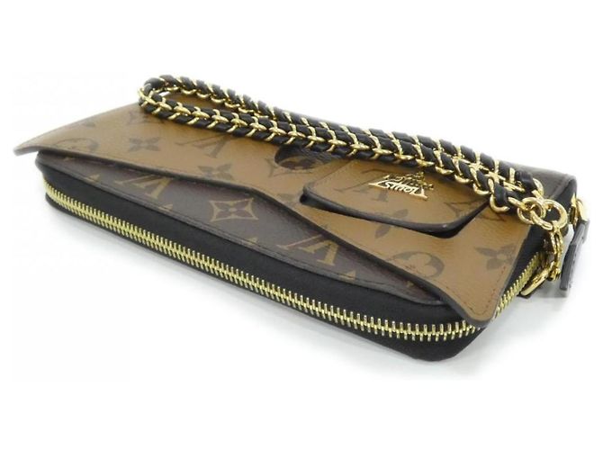 Louis Vuitton Monogram Reverse Zippy Geldbörse Braun - Ansicht 3