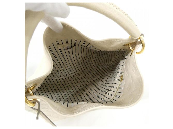 Borsa a Spalla Artsy MM in Monogram Empreinte di Louis Vuitton Bianco - vista 9