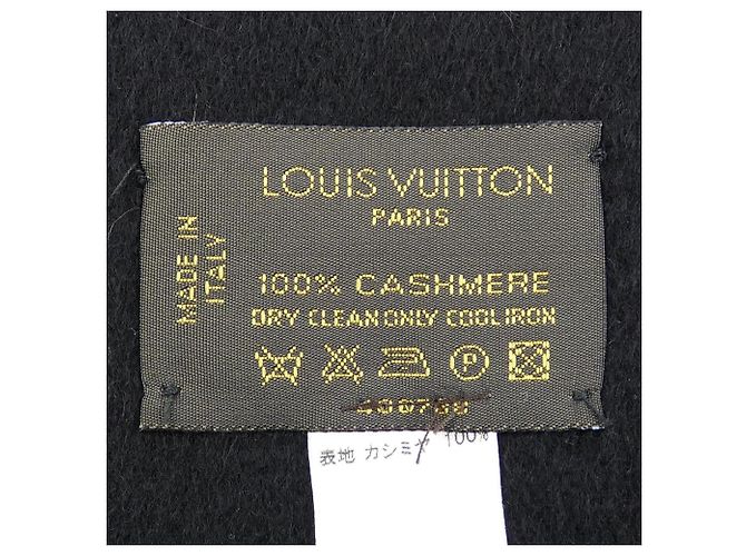 Écharpe en soie noire Louis Vuitton - vue 3