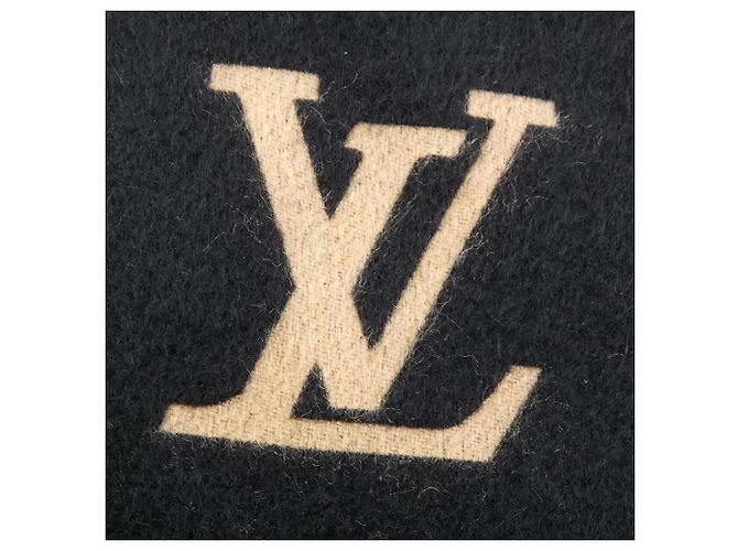 Écharpe en soie noire Louis Vuitton - vue 4