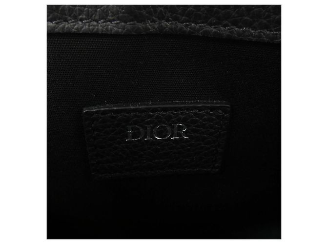 Borsa a mano Dior Oblique in jacquard Christian Dior Nero Beige Blu navy - vista 5
