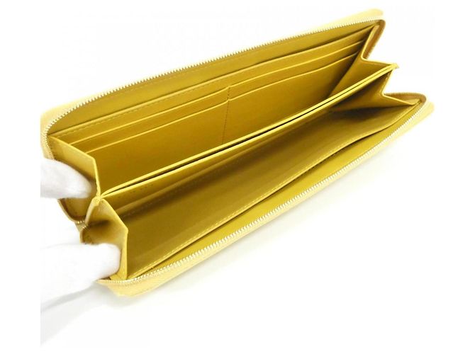 Cartera Larga de Cuero Loewe Amarillo - vista 9