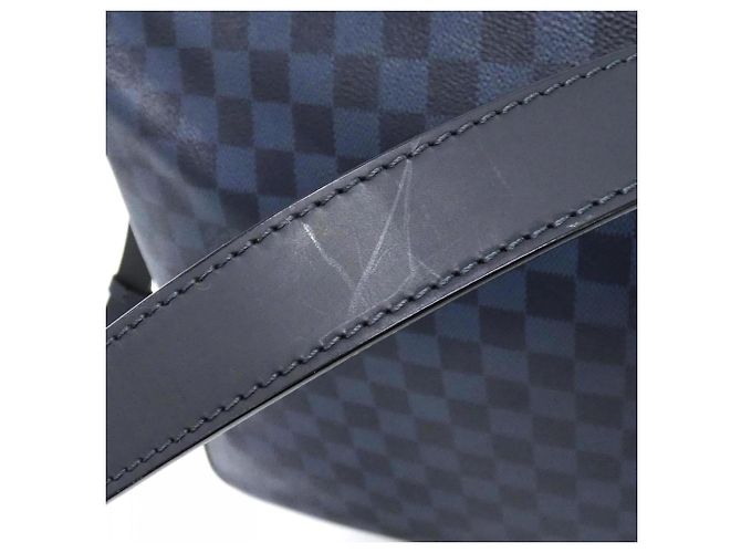 Sac à main Greenwich Damier Cobalt de Louis Vuitton Noir Bleu - vue 9