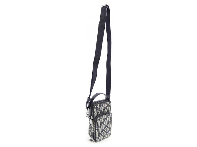 Pochette Micro Dior Rider di Christian Dior Nero Beige Blu navy - vista 2