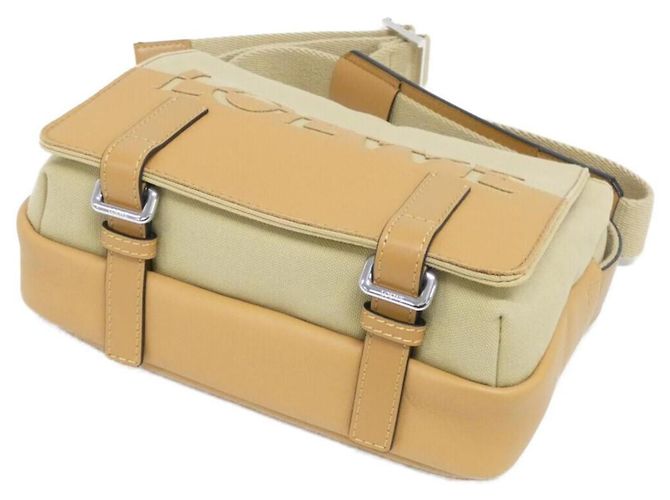 Borsa a spalla militare Loewe Beige - vista 3