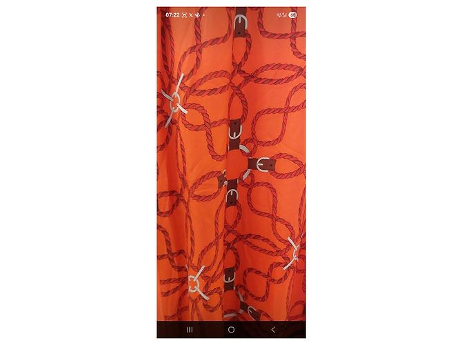 Twillaine Long Hermès Negro Roja Naranja - vista 2