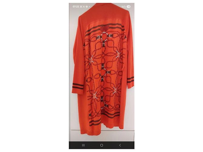 Twillaine Long Hermès Negro Roja Naranja - vista 7