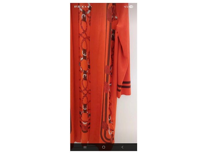 Twillaine Long Hermès Negro Roja Naranja - vista 8