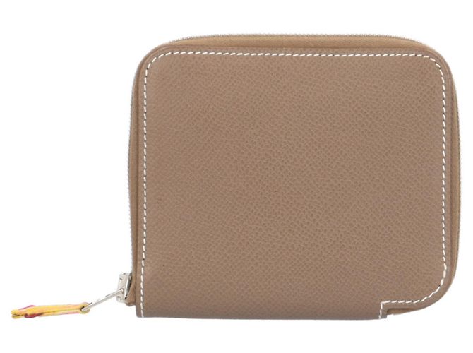 Hermès Azap Compact Silk-in Wallet/Coin Case Multiple colors Beige Taupe - view 2