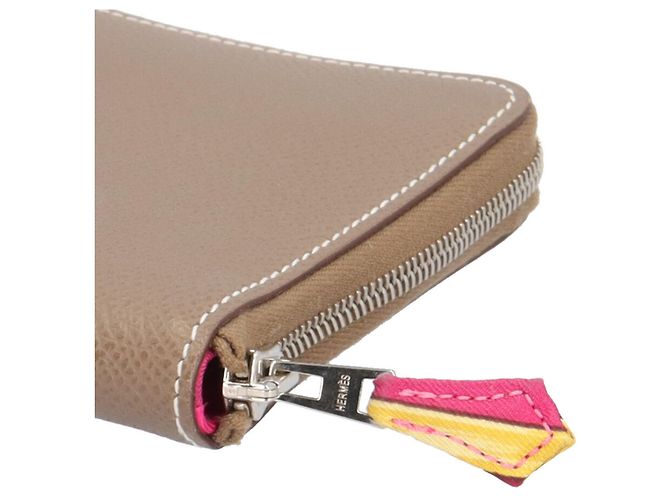 Hermès Azap Compact Silk-in Wallet/Coin Case Multiple colors Beige Taupe - view 7