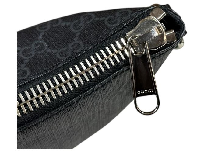 Borsa a Spalla Gucci GG Supreme Sherry Line Nero - vista 13
