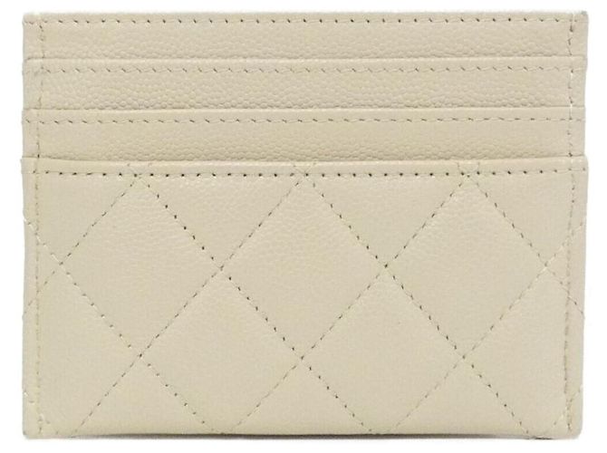 Tarjetero de piel de ternera granulada beige Chanel AP4563 - vista 2