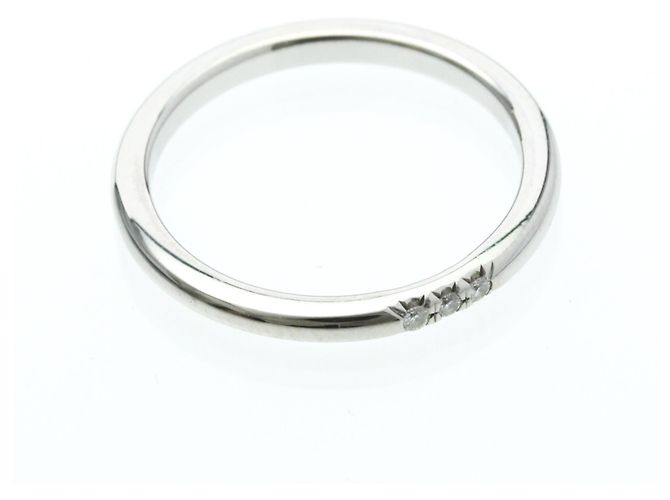 Tiffany & Co Tiffany Forever Ring 3P Diamant Platinband Silber - Ansicht 9