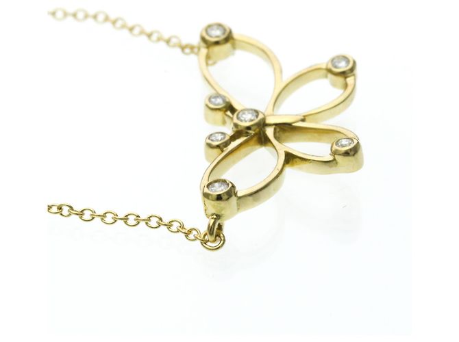 Tiffany & Co Collana di Diamanti a Farfalla Tiffany D'oro - vista 11