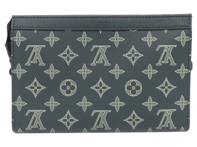Portafoglio indossabile Louis Vuitton Monogram Shadow Gaston Verde - vista 2