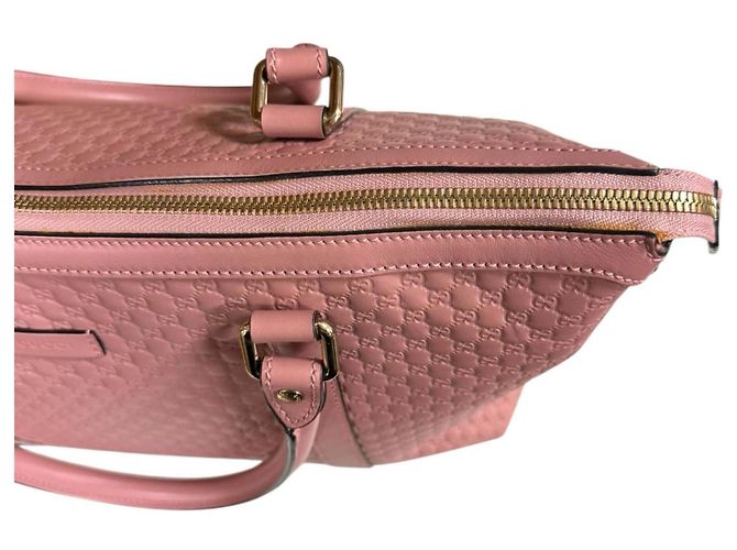 Bolso de Hombro Micro Guccissima Gucci - Cuero Rosa - vista 12