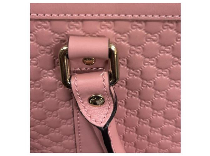Bolso de Hombro Micro Guccissima Gucci - Cuero Rosa - vista 14