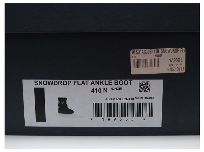 NEW LOUIS VUITTON SNOWDROP 1A95D5 41 BLACK ANKLE BOOTS - view 14