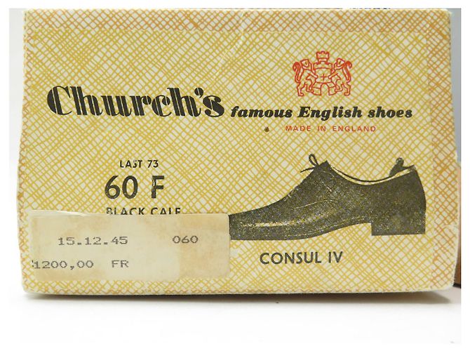 SCARPE OXFORD CHURCH'S CONSUL 173 EEB003 6F 40 IN PELLE NERA - vista 12