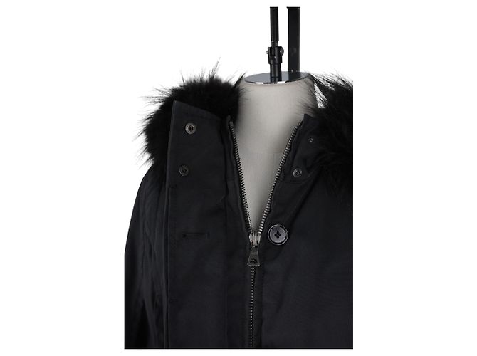 Schwarze Nylon-Winterjacke PRADA - Ansicht 6