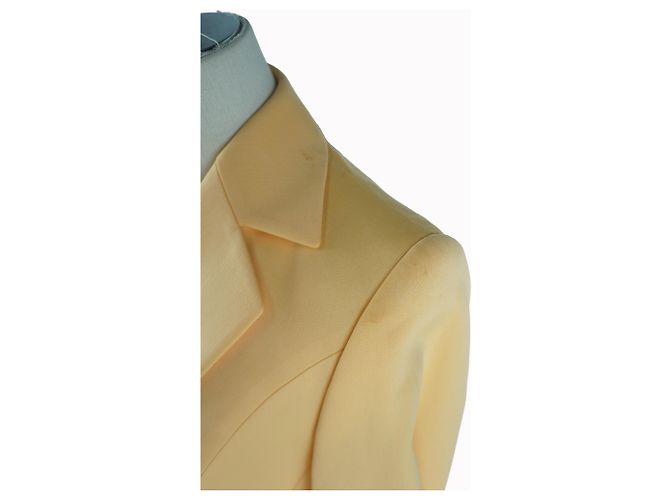 Escada Vintage Yellow Office Set Blazer with Skirt - view 7