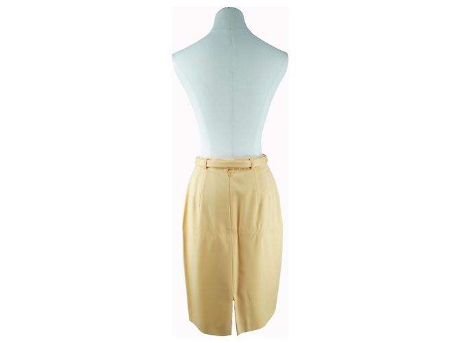 Escada Vintage Yellow Office Set Blazer with Skirt - view 9