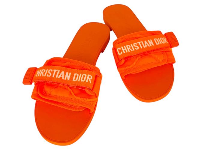 Infradito in gomma Dio(r)evolution arancione neon Christian Dior - vista 2