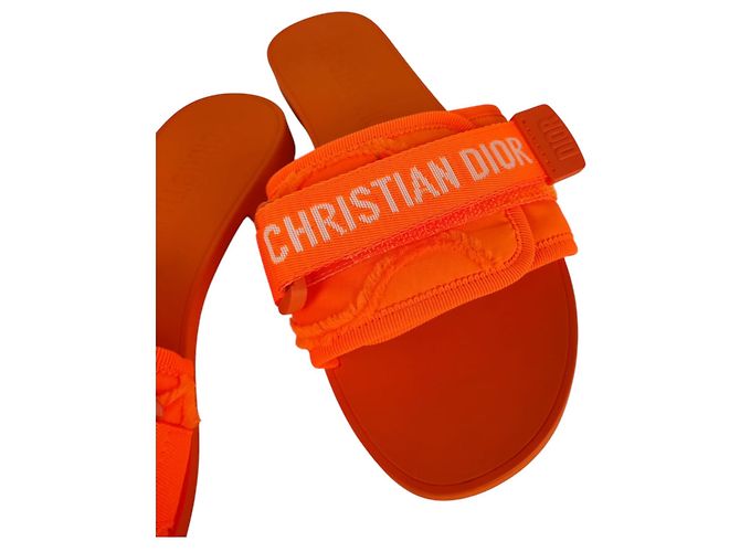 Infradito in gomma Dio(r)evolution arancione neon Christian Dior - vista 3